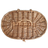 Oval wicker box