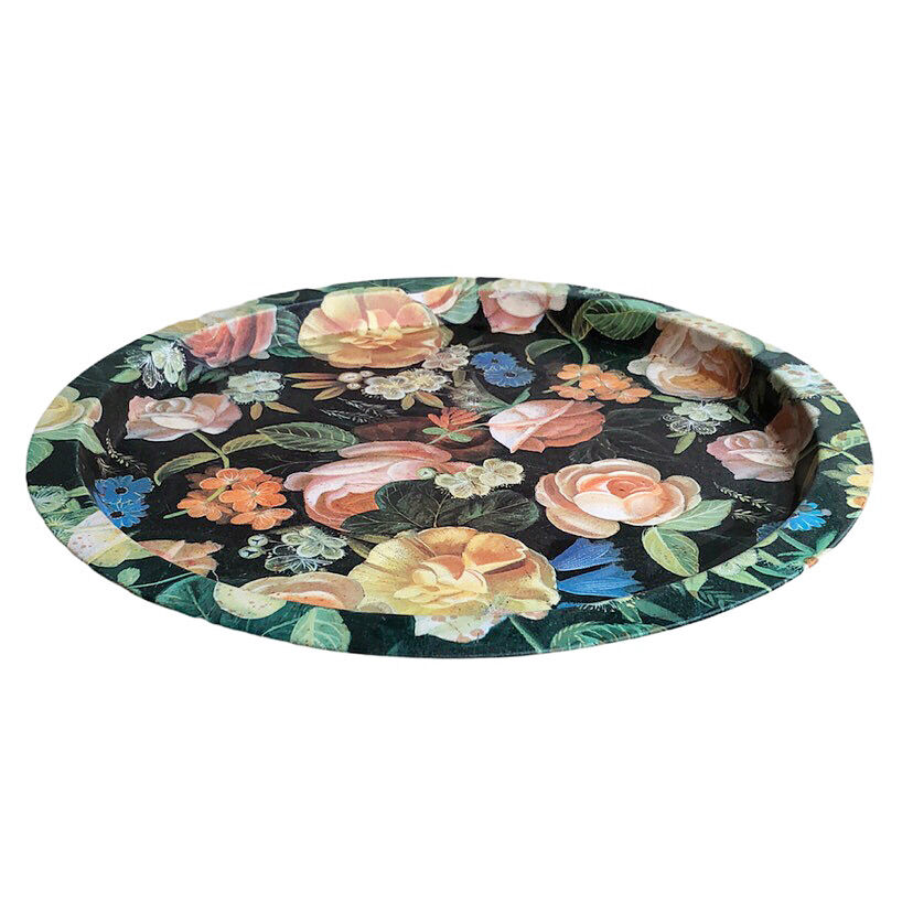 Flower pattern tray