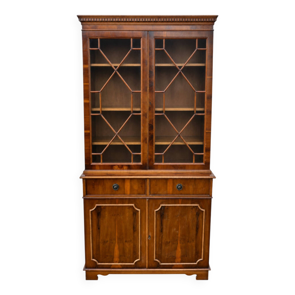 Bibliothèque vitrine anglais vintage 19ème