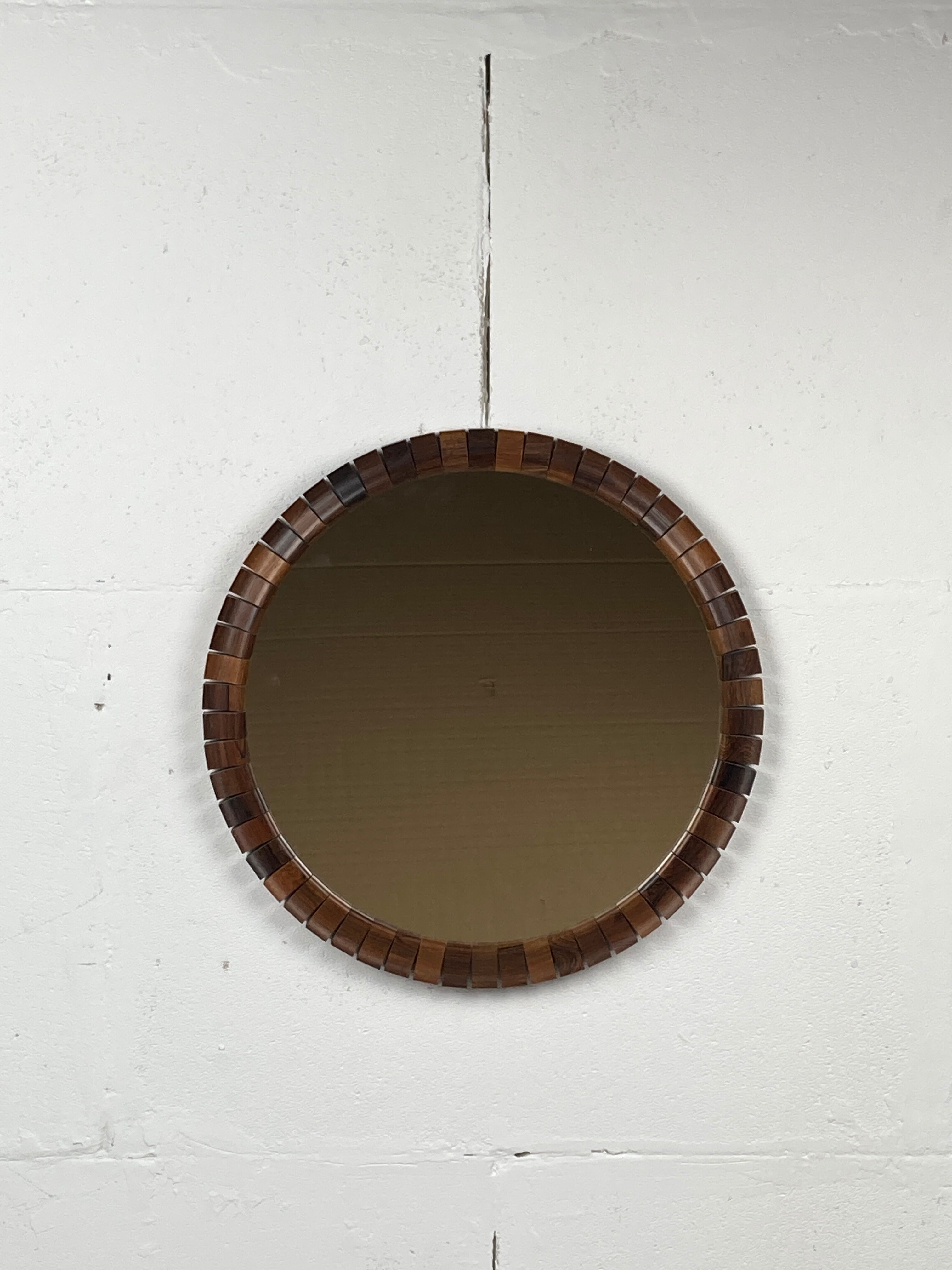Mid-Century Danish Teak & Rosewood Mirror, 1960s