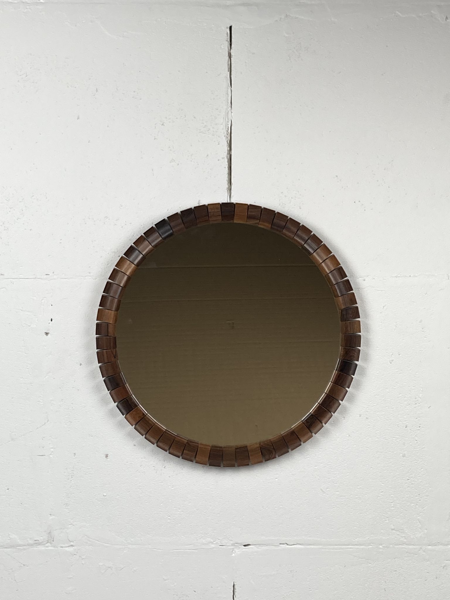 Mid-Century Danish Teak & Rosewood Mirror, 1960s