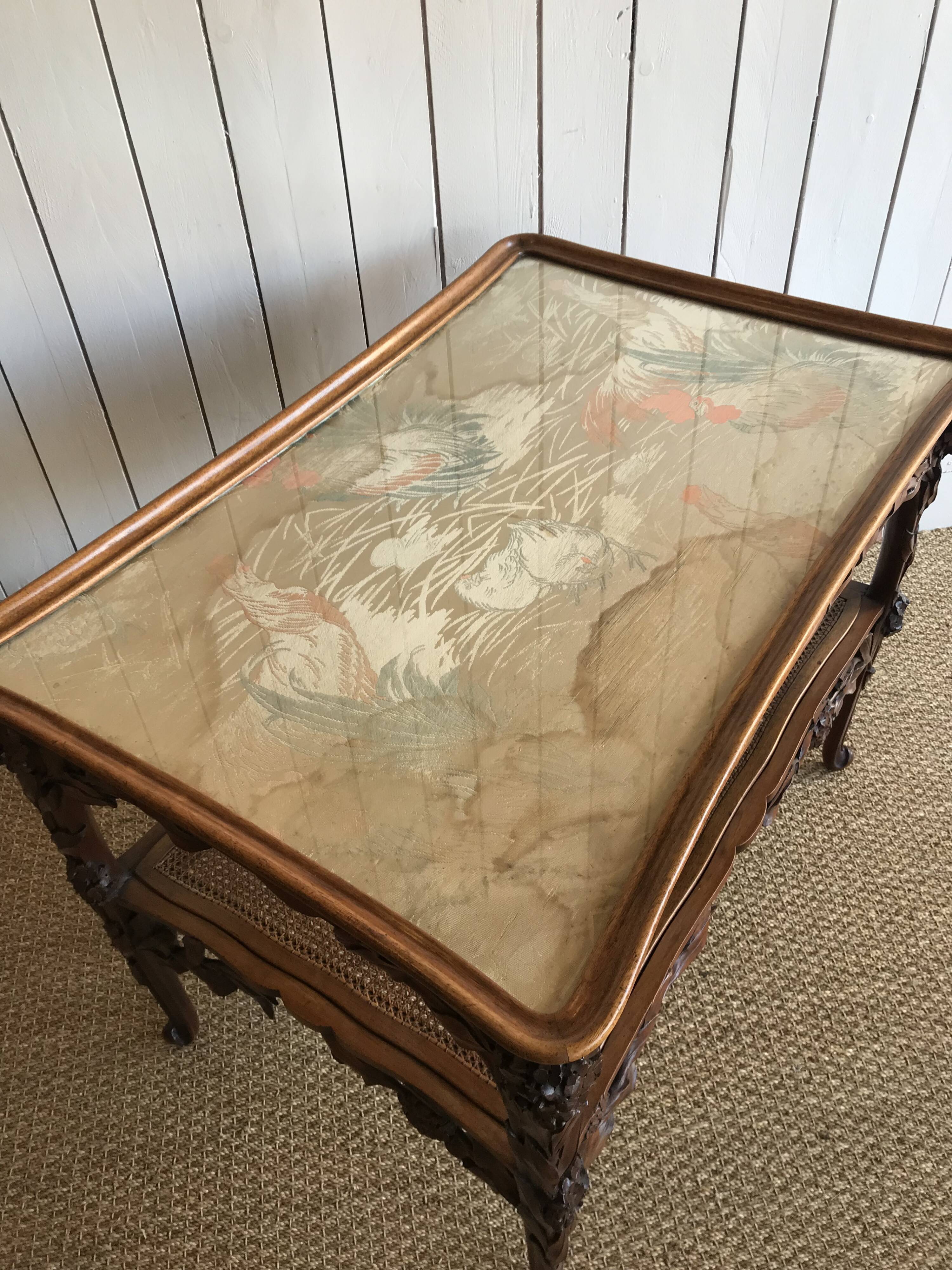 Art Nouveau service table in the style of Majorelle.