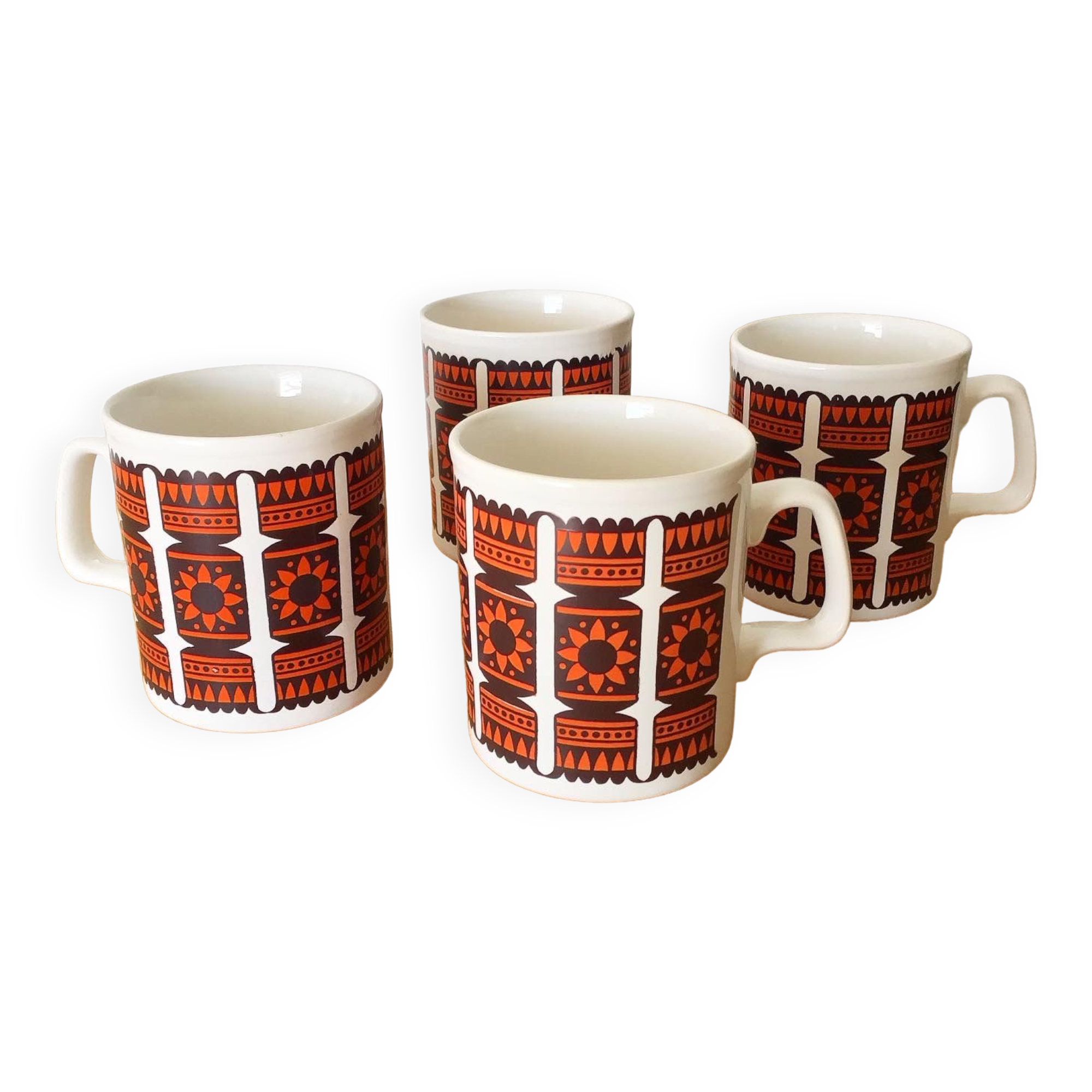 Set of 4 vintage English mugs