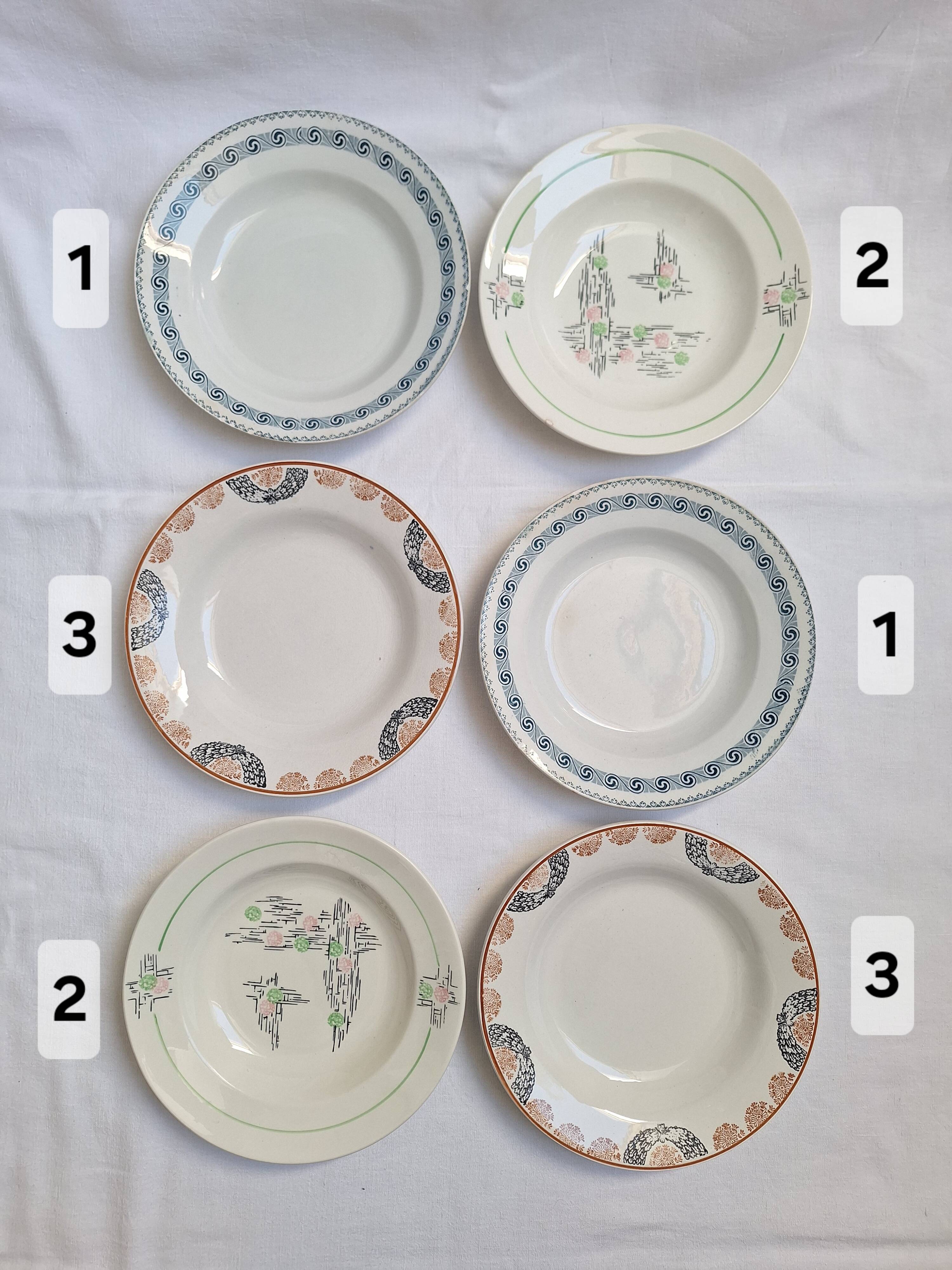 Assiettes creuses HBCM, St Amand