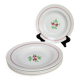 5 assiettes creuses Moulin des Loups Orchies - Deux Roses