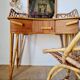 Rattan and bamboo dressing table with mirror – 1960s