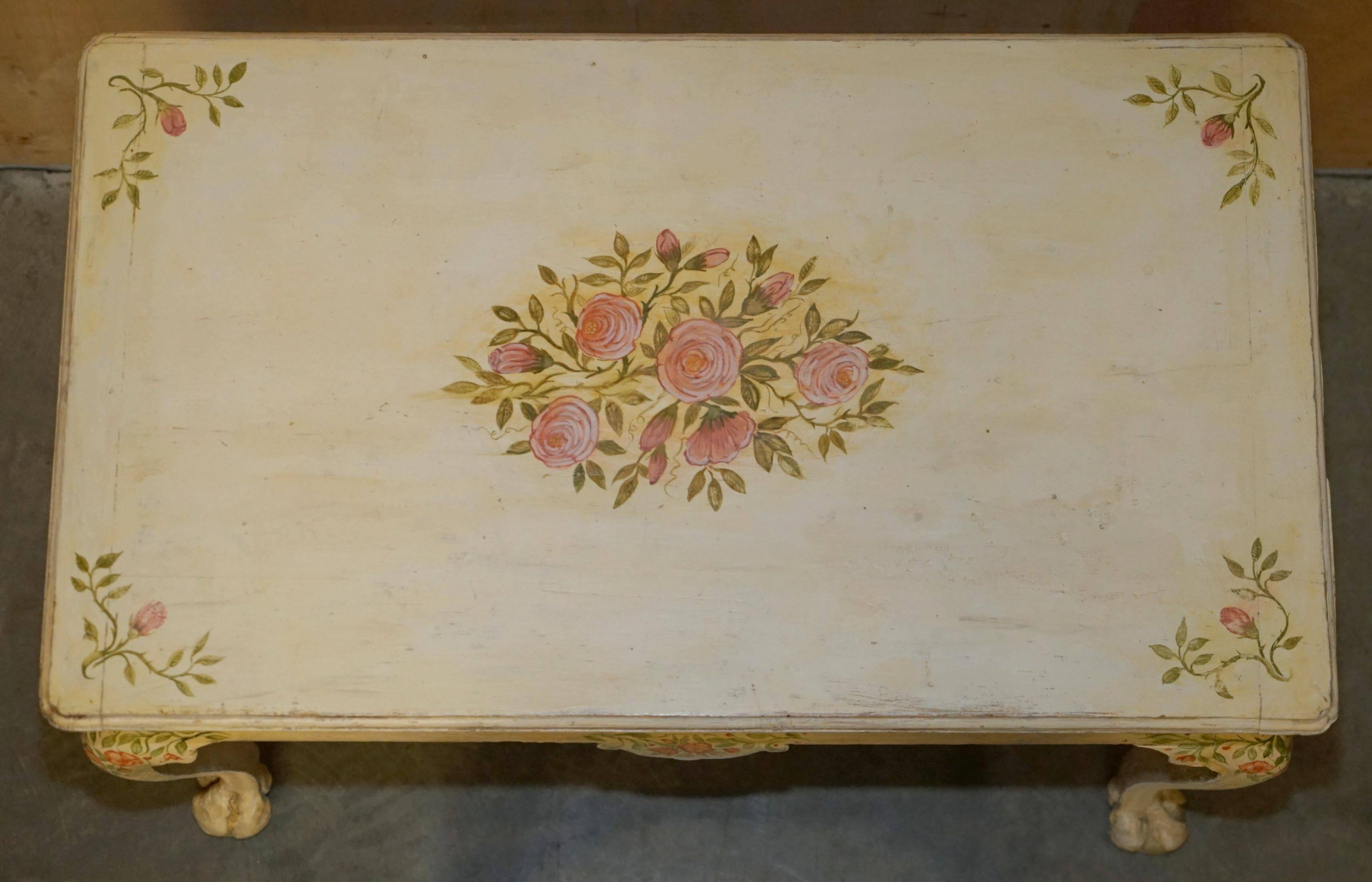 Victorian Georgian style bureau, hand-painted circa 1860.