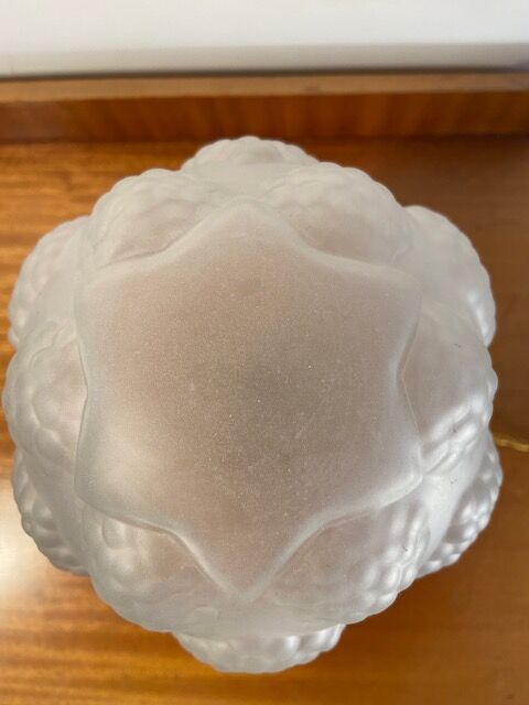 Vintage art deco glass globe table lamp