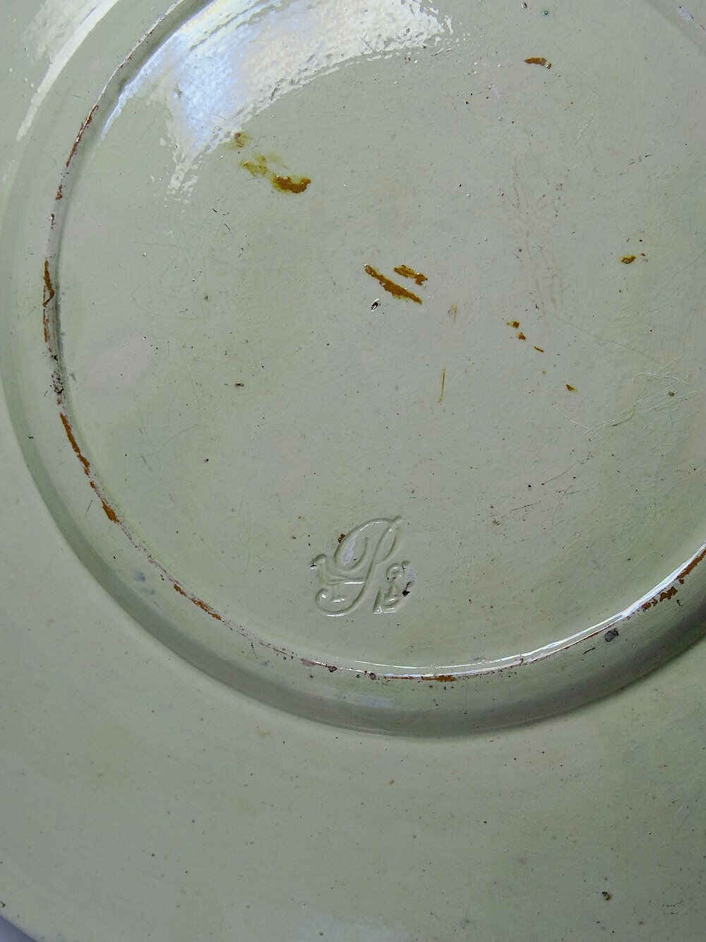 Thun enamel plate signed Schoch-Läderach, antique, Swiss, handcrafted and rare.