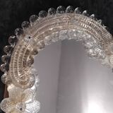 Vintage tabletop mirror, venetian murano glass