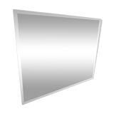 Rectangular bevelled mirror