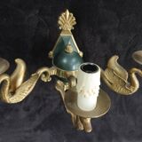 Rare wall sconce in bronze, Empire style, swan.