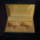 Pair of Art Nouveau Solid Silver Salt Bowls and Spoons