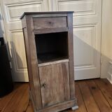 Old wooden bedside table