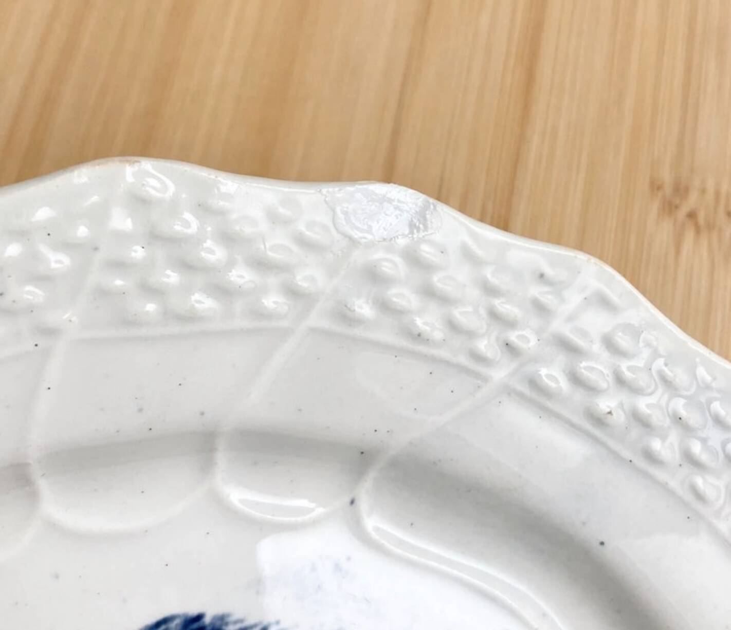 Assiettes à dessert porcelaine opaque Delft