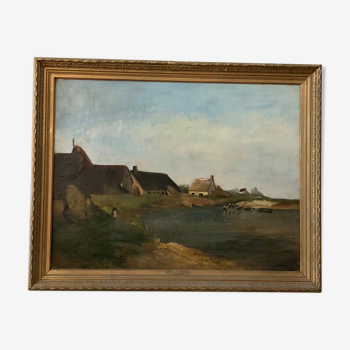 Huile sur toile signée Antoine Guillemet (1841 - 1918)