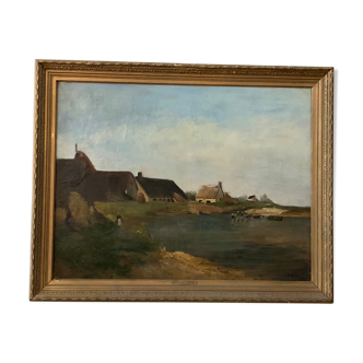 Huile sur toile signée Antoine Guillemet (1841 - 1918)