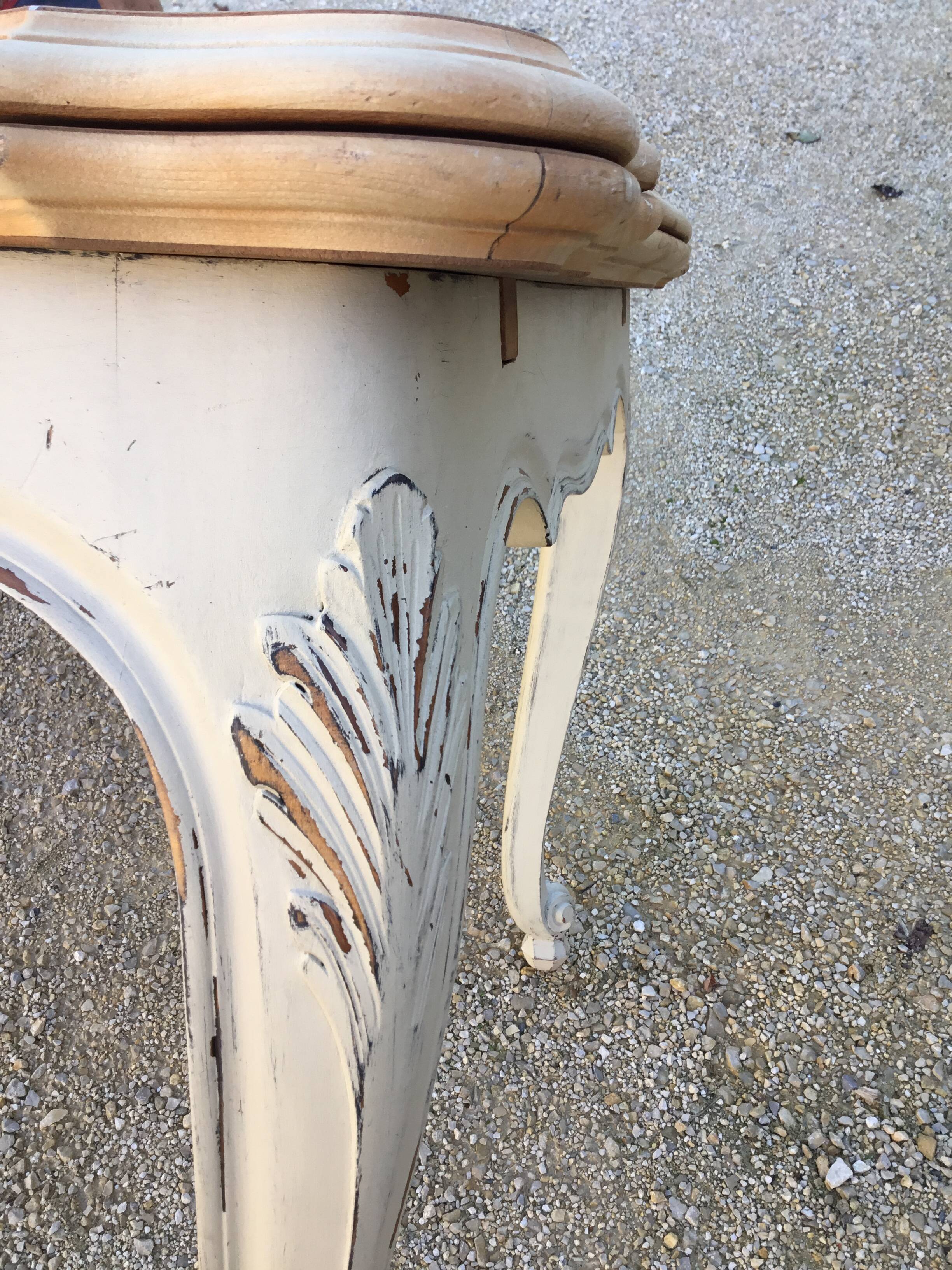 Louis XV style table from the 1950s/60s, stripped and patinated