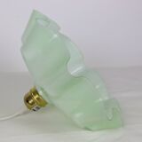 Mint green glass pendant lamp, vintage