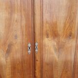 Portes d"armoire placage noyer ancienne