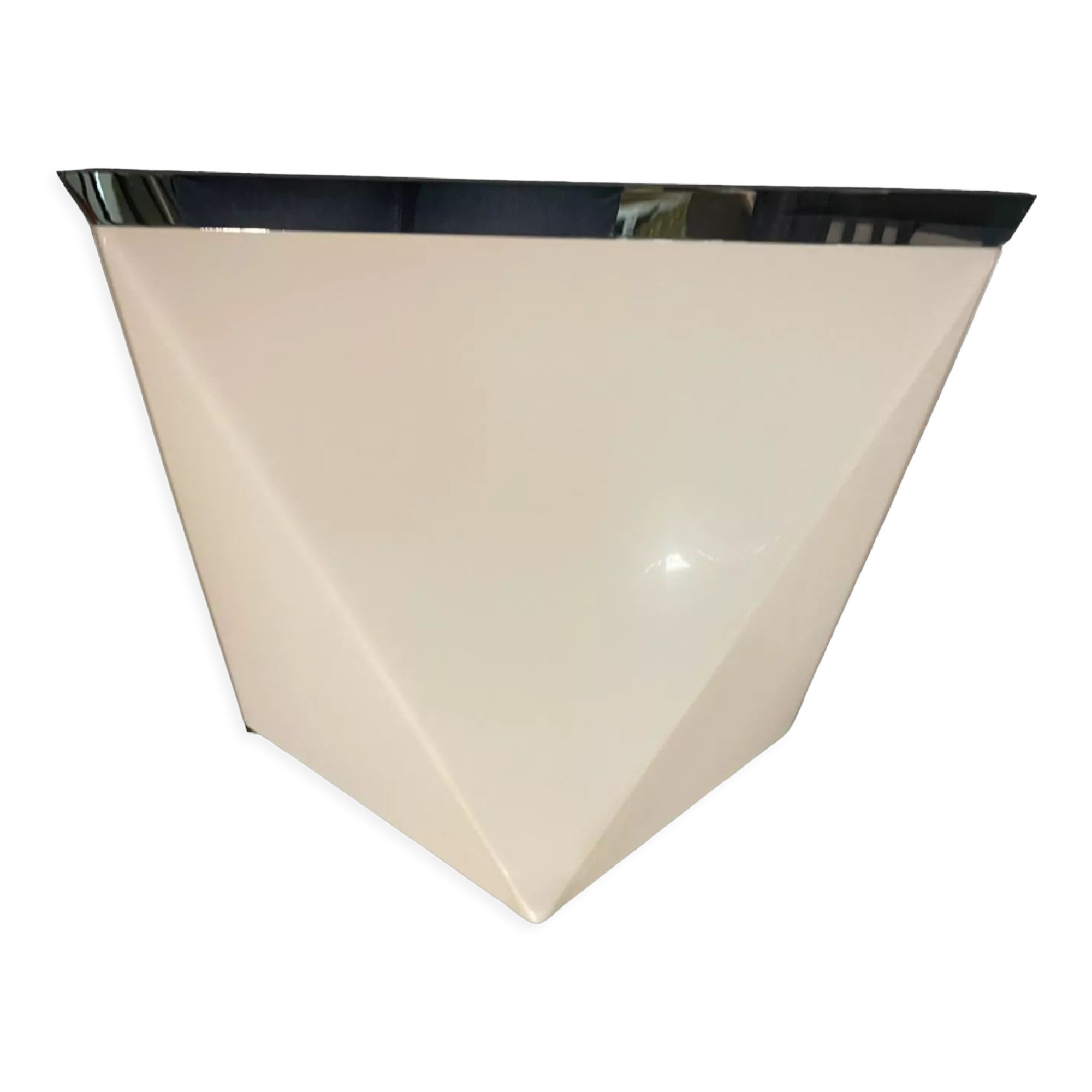 White Acrylic Flushmount from Zonca, Italy, 1980s