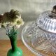 Vintage molded glass lampshade pendant light - tableware collection -
