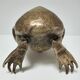 Patinated brass sculptural frog 60s