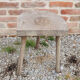 Old raw wood milking stool