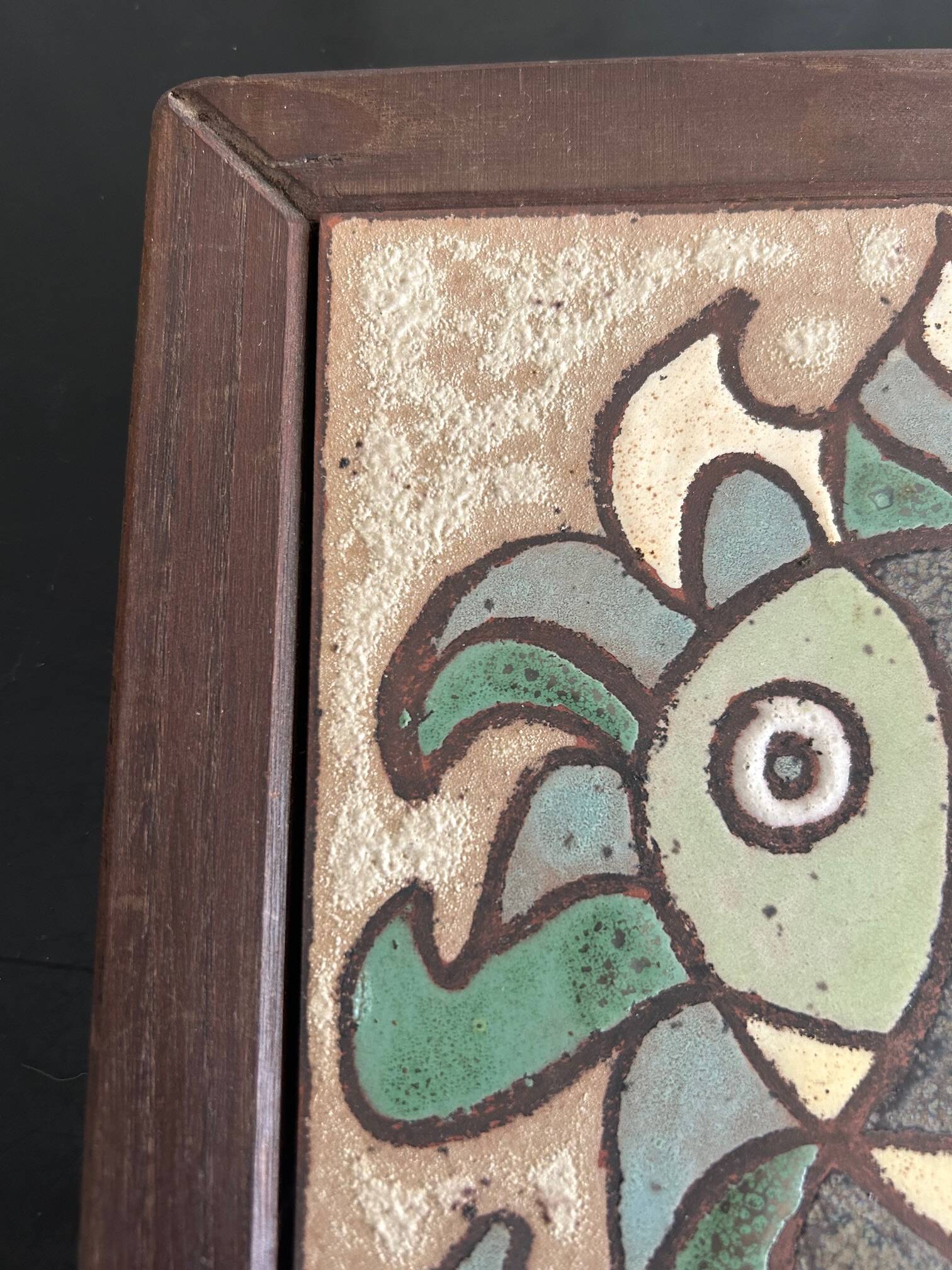 Roland Zobel ceramic plaque, the Cyclades