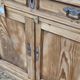 Buffet bas ancien XIXe siècle en bois massif rénové | Henry