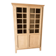 Small raw wood display cabinet