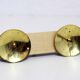 Wooden and brass candle holder
