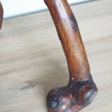 Tabouret tripode art populaire cep de vigne
