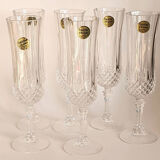 Champagne flutes in Arques crystal