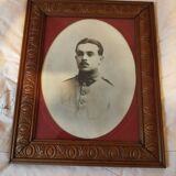 Set of 2 old frames with glass