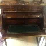 Mahogany plated cylinder desk