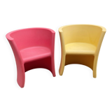 Trioli yellow and red armchairs - Eero Aarnio Edition Magis