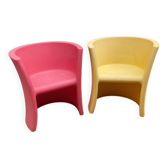Fauteuils Trioli jaune et rouge - Eero Aarnio Edition Magis