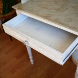 Wood dressing table and marble