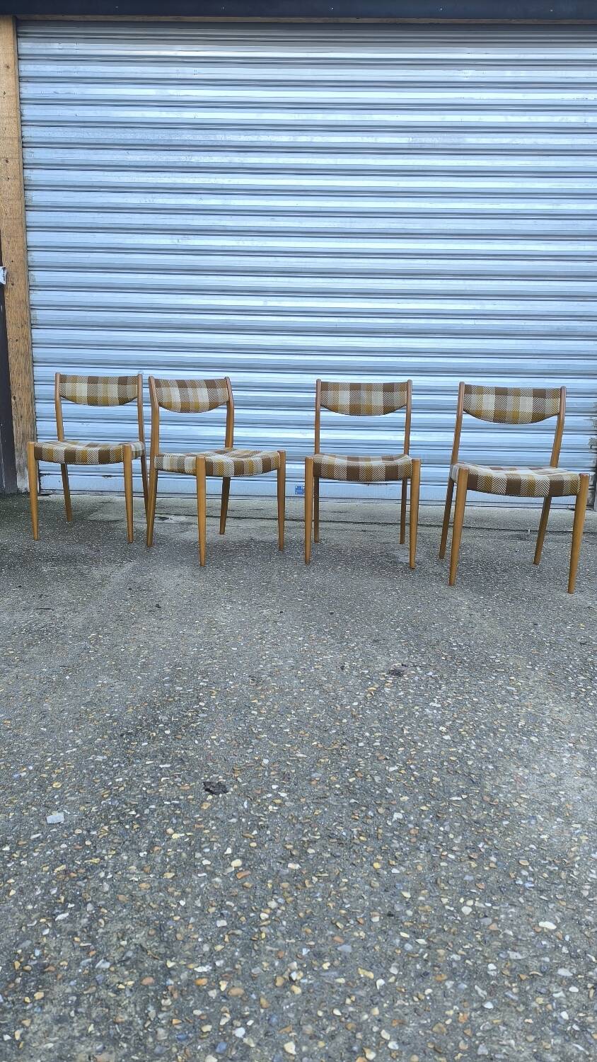 Set of 4 Scandinavian chairs 1970