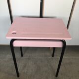 Old school desk restored pink