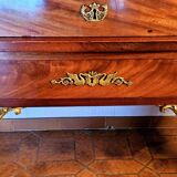 Empire Cylinder Desk Return from Egypt Mahogany and Gilt Bronze