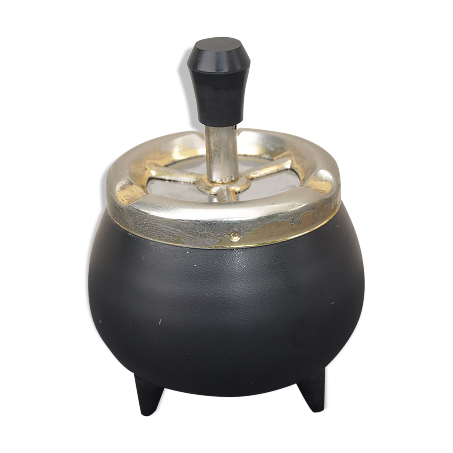 Vintage metal tripod ashtray