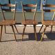 Lot de 3 chaises de bistrot en bois bar vintage