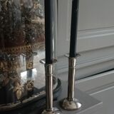 Pair of silver-plated candlesticks