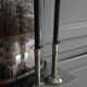 Pair of silver-plated candlesticks