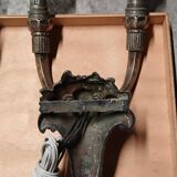Paire d'appliques en bronze argenté 1900