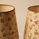 Pair of lamps with hand-painted floral shades