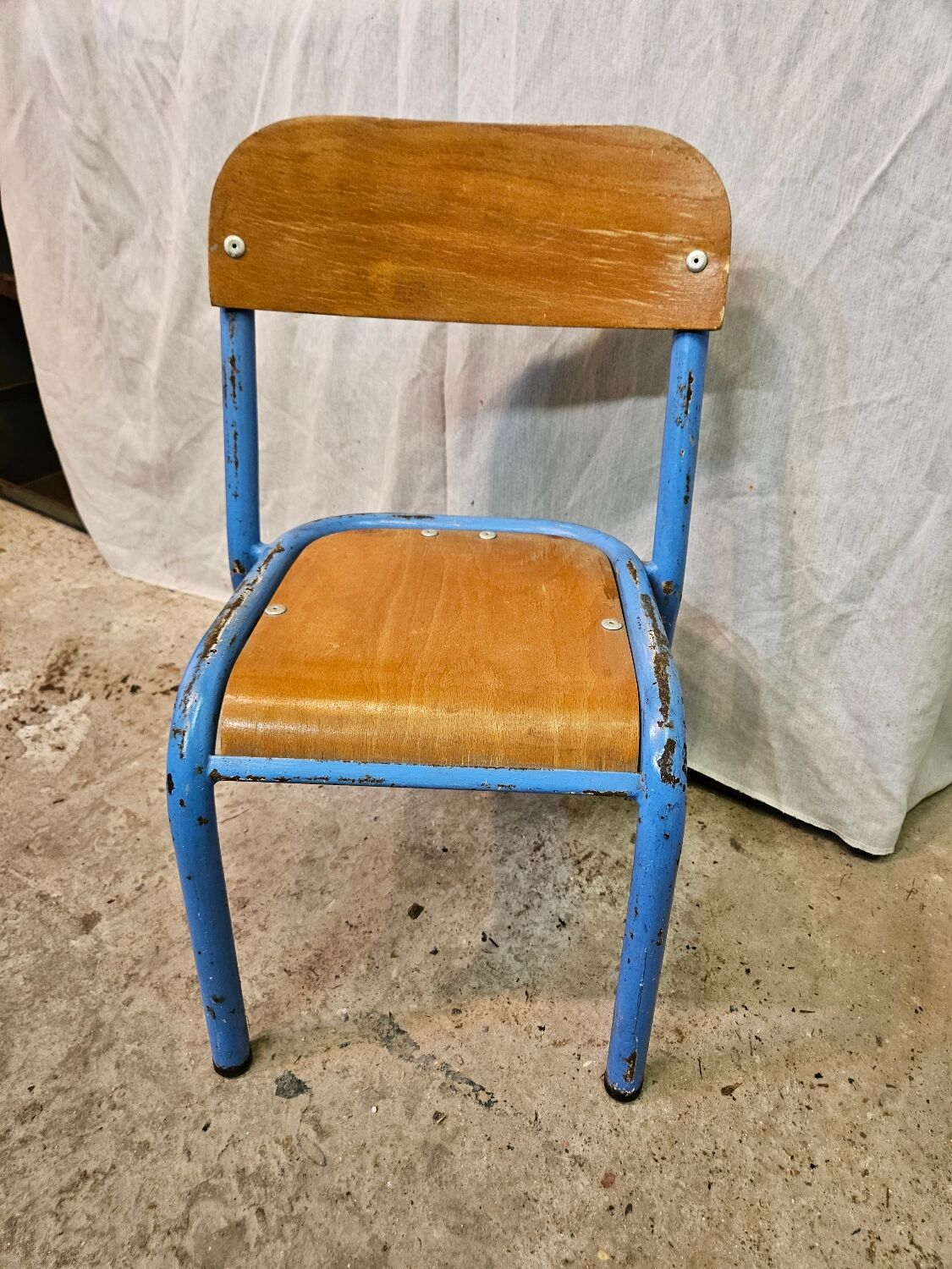 Child chair. Kindergarten chair. School chair. 1960.