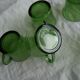 Set of 5 coffee in green glass Duralex